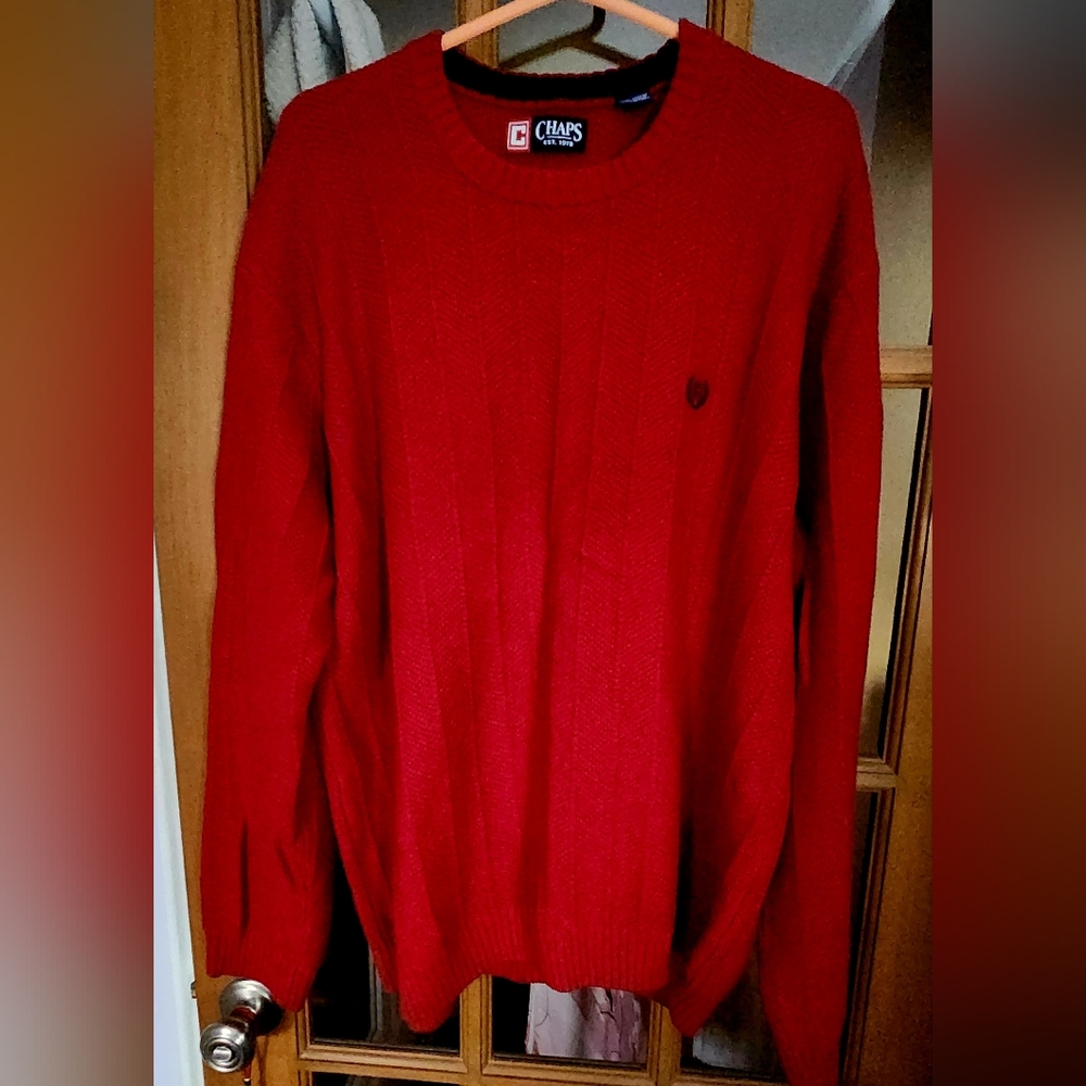 CHAPS Red Sweater size XL